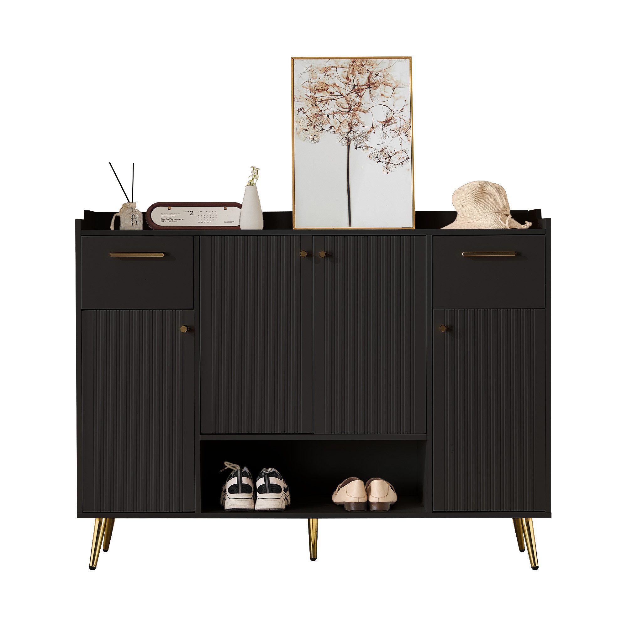 MODFU Schuhschrank mit Metallfüße (Schuhregal, Sideboard, günstig online kaufen