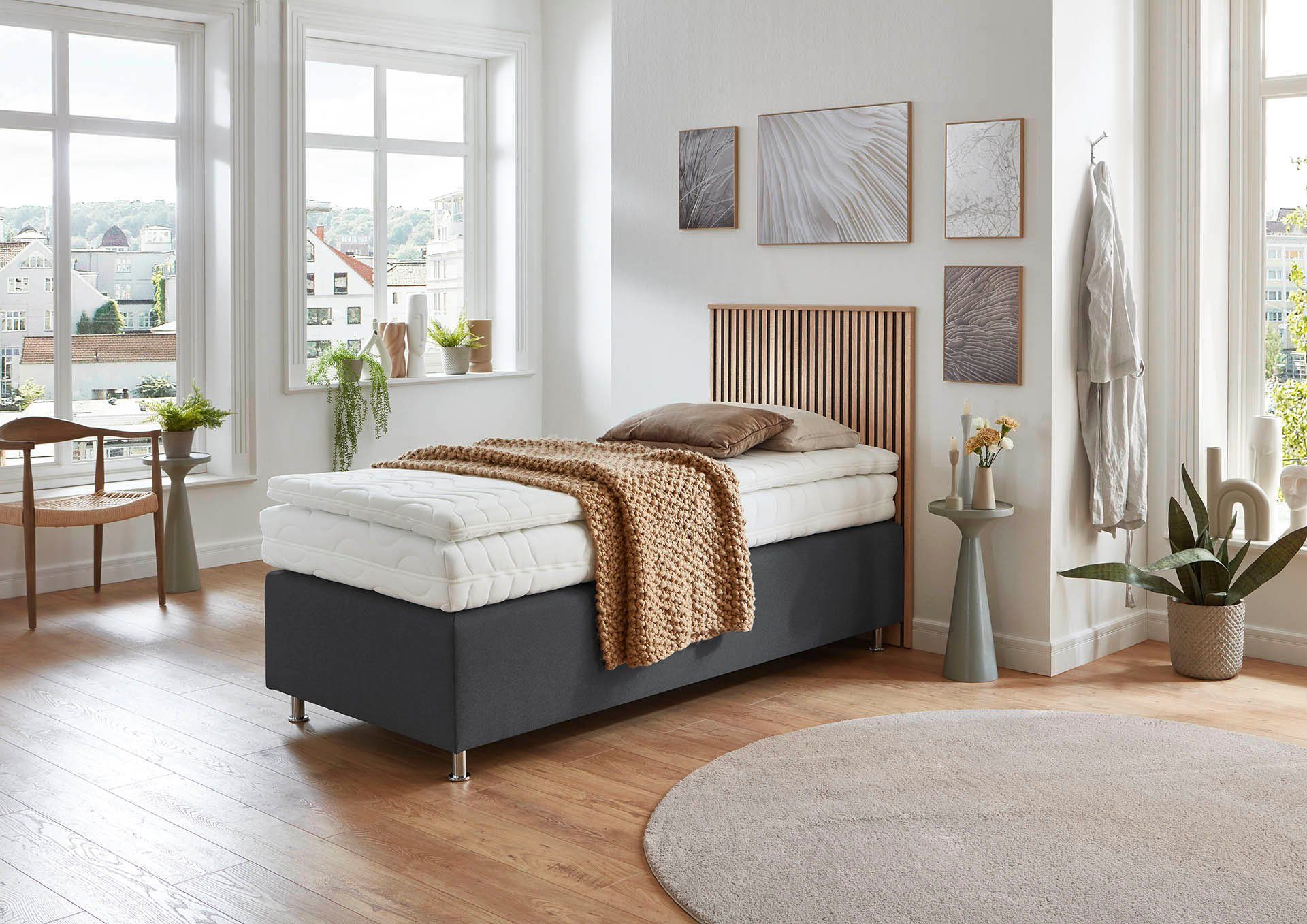 Westfalia Schlafkomfort Boxspringbett Quercus, wahlweise mit LED-Beluchtung, 3 Matratzenarten zur Auswahl