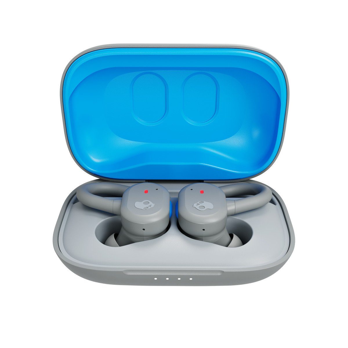Skullcandy Headset TW IN-EAR Integriertes Sprachsteuerung!, Push Wireless) Hörvergnügen!, Wireless Skull-iQ und Skull-iQ pures (True-Wireless-In-Ear-Kopfhörer!, Schweiß- wireless (IP55)!, Grey/Blue Active 44 In-Ear-Kopfhörer Wasserresistenz Mikrofon!, Stunden True Sprachsteuerung