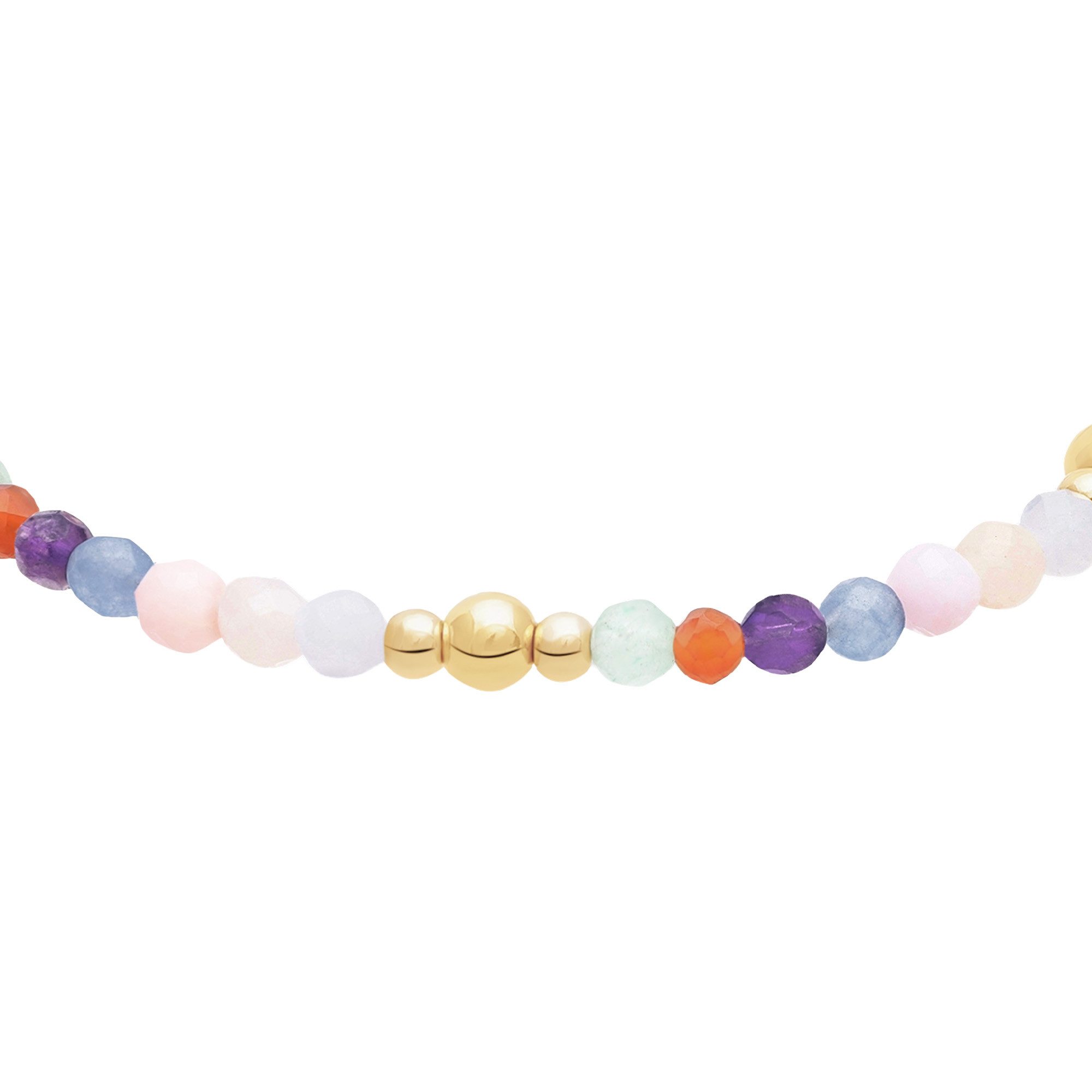 s.Oliver Armband Colorful Beads, mit Quarz, Aquamarin, Lapislazuli-Imitat, Amethyst, Agate, Aventurin