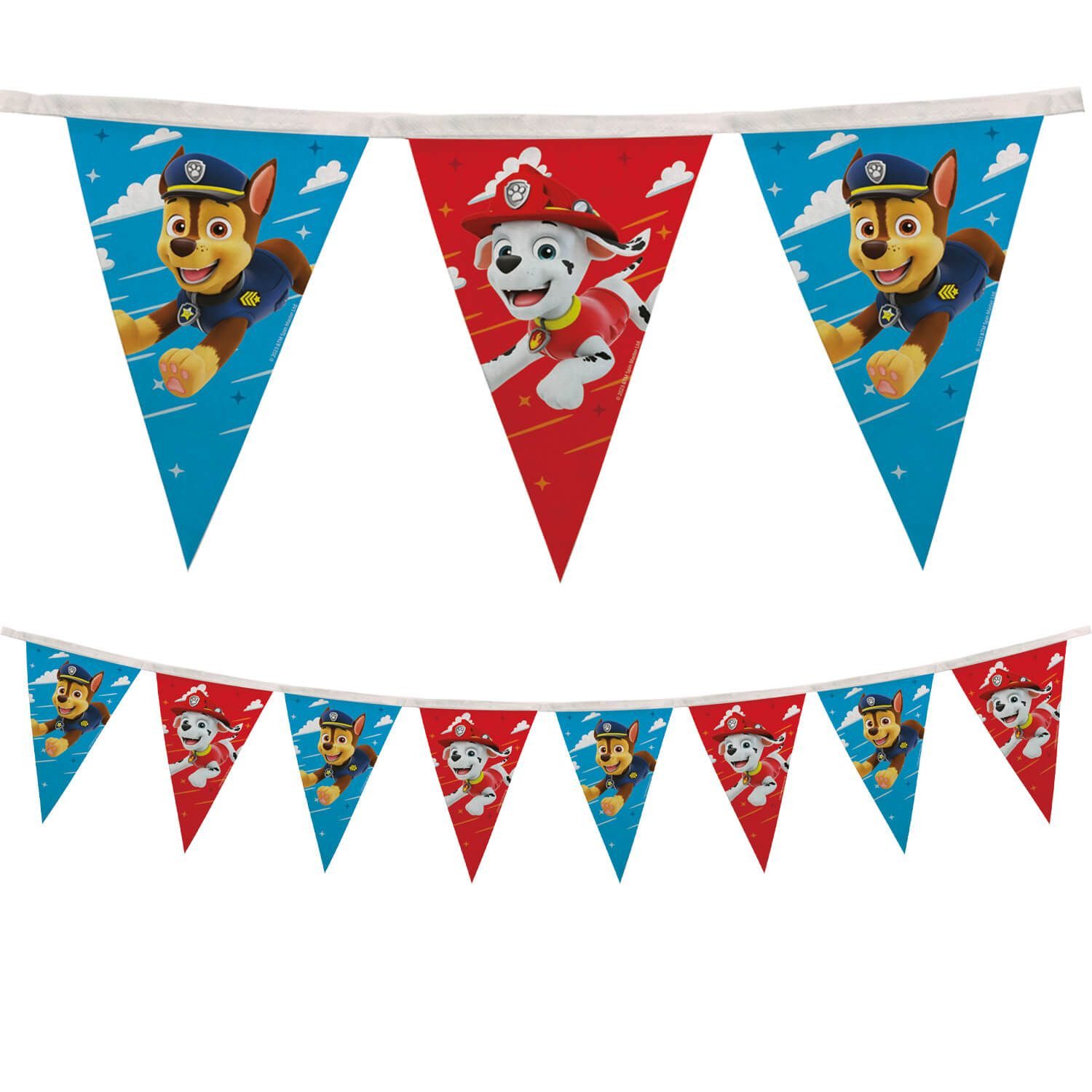 Procos Girlande Mehrweg Wimpelkette Paw Patrol, 1 Stück