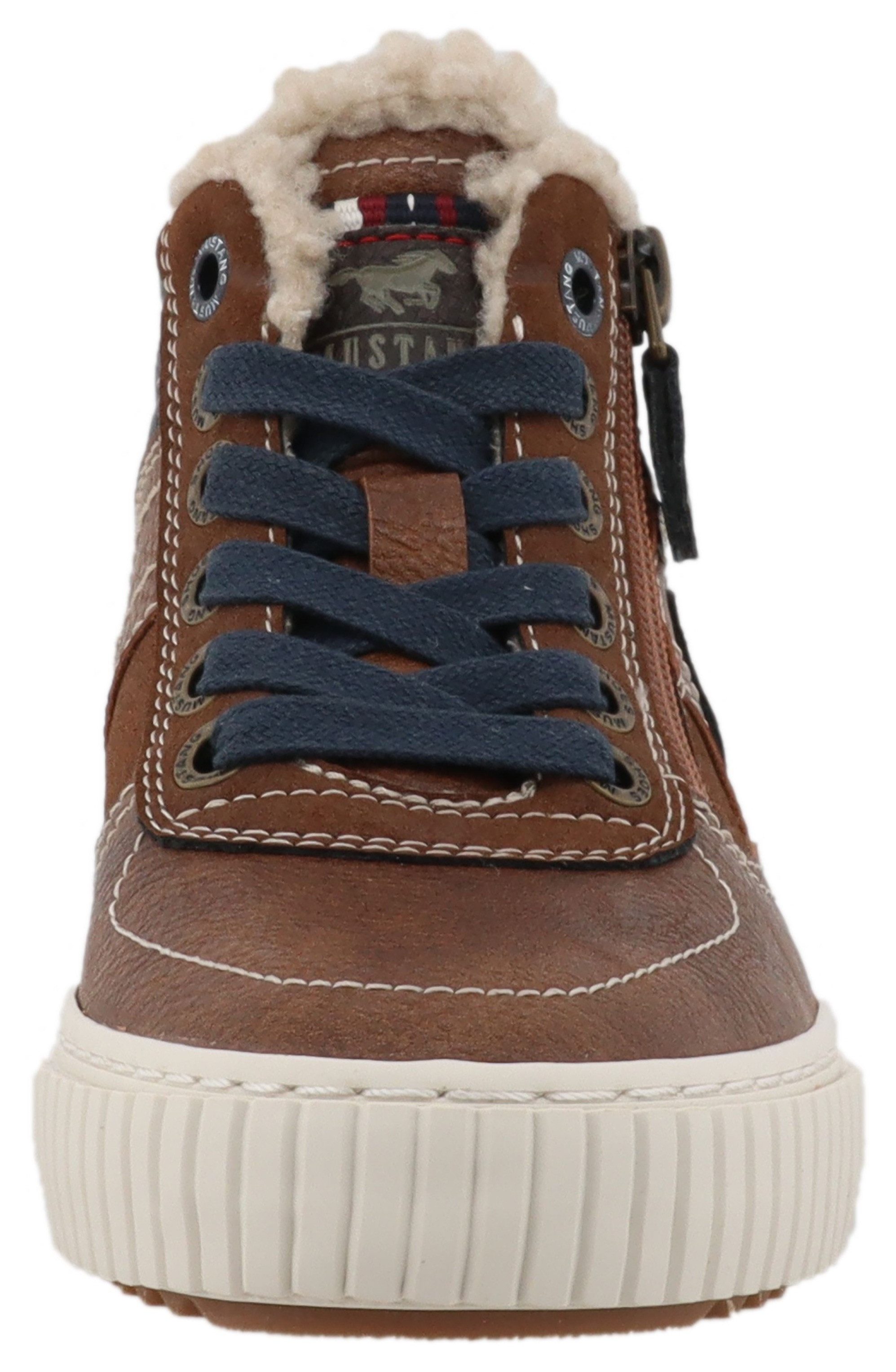 Mustang Shoes Ezio Sneaker High Top Sneaker, Schnürboots mit Reißverschluss