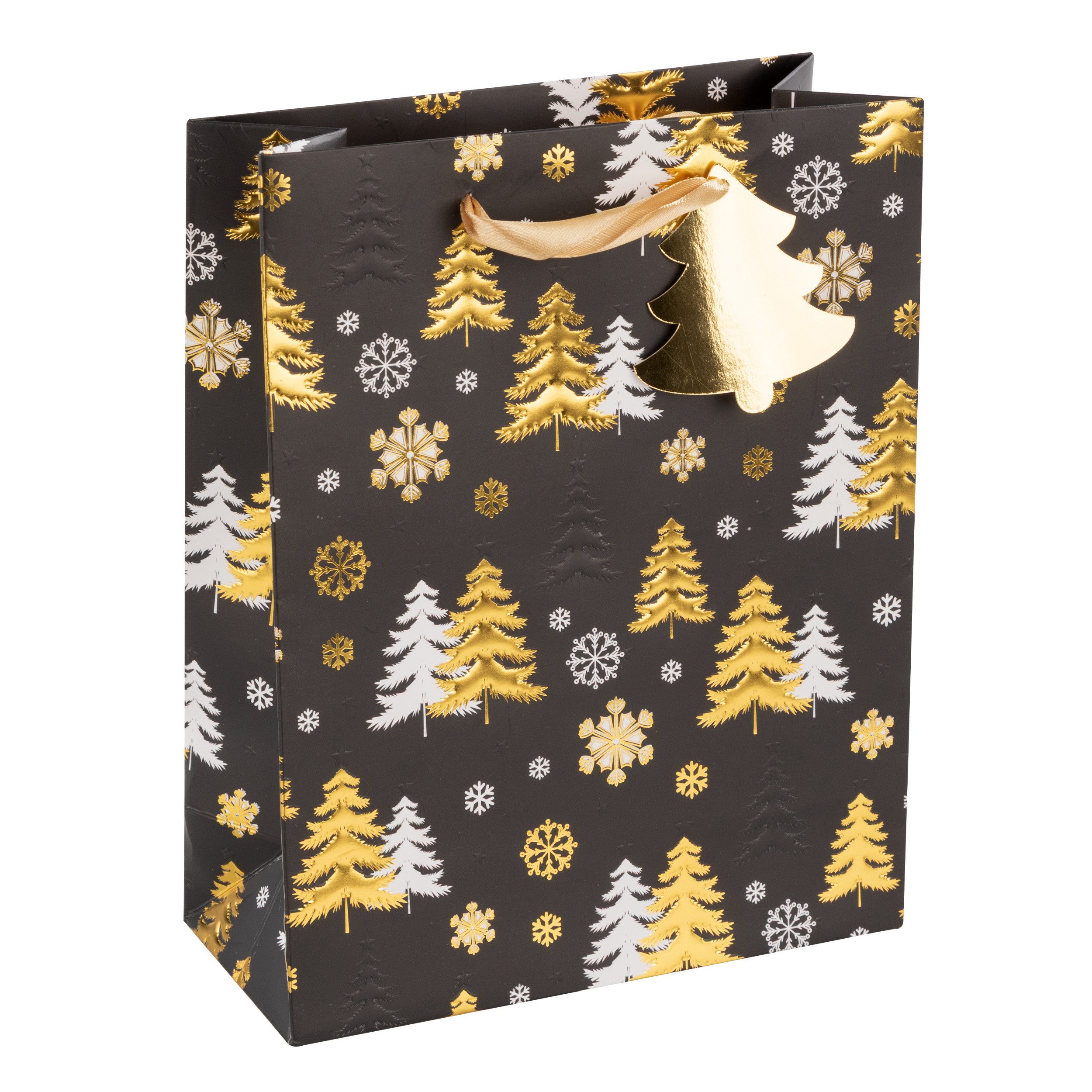 Idena Tragetasche Idena Geschenktasche Weihnachten Tannenbaum 18x23x8cm 210g/m²