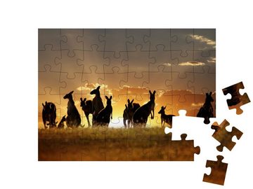 puzzleYOU Puzzle Kängurus im australische Outback, 48 Puzzleteile, puzzleYOU-Kollektionen Australien