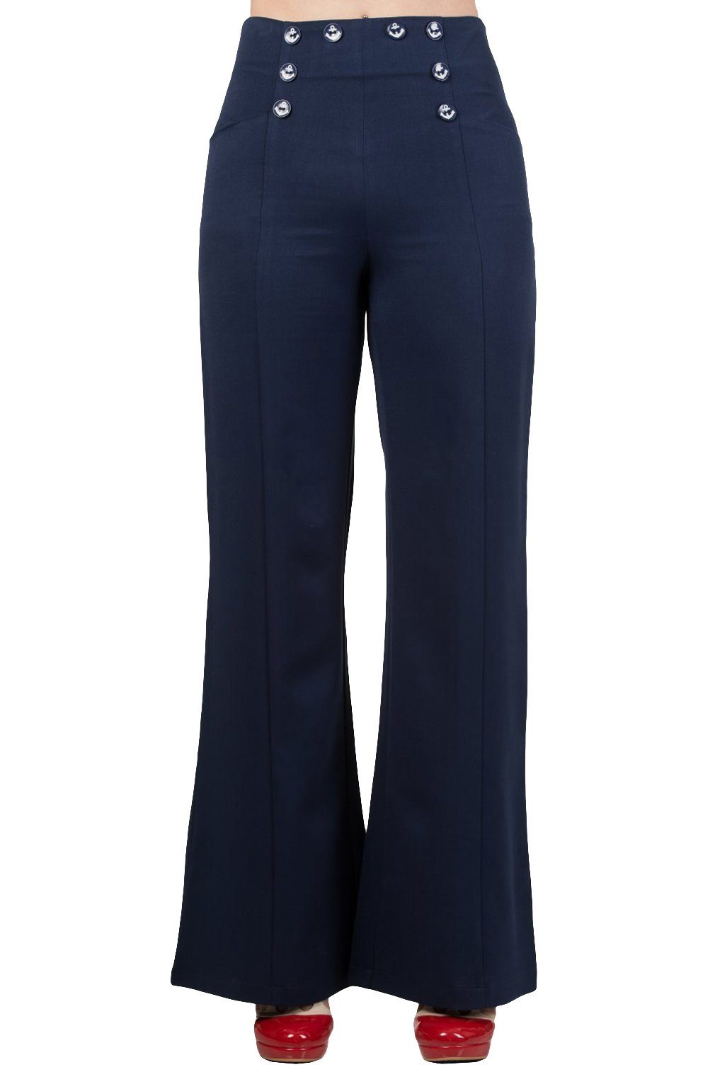 Banned Schlaghose Retro Stay Awhile Navy günstig online kaufen