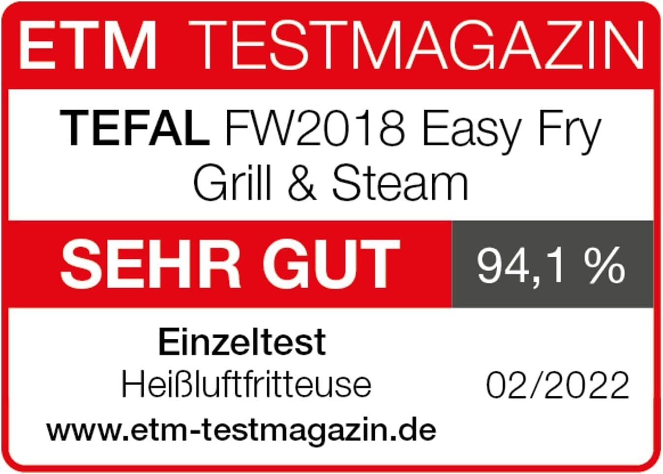 Tefal Heißluftfritteuse FW201815, Grill & Dampfgarer Fry Grill & Steam 6,5  Liter