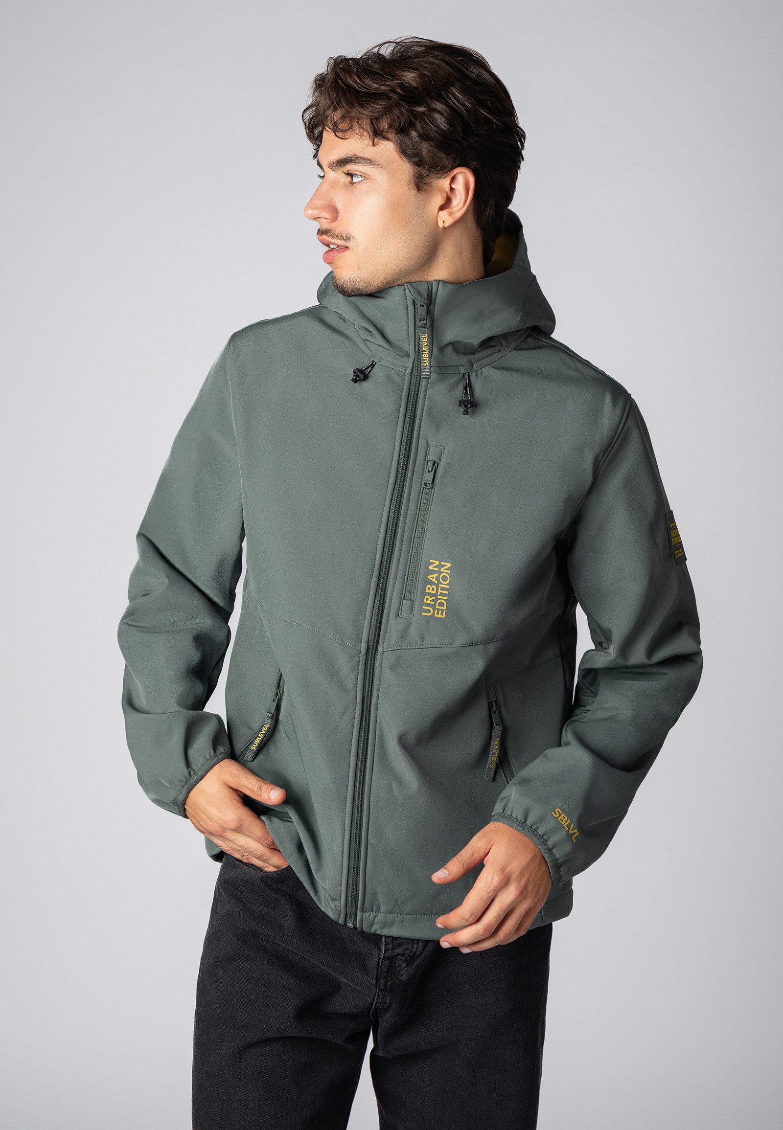 Softshelljacke Herren Übergangsjacke Softshell mit Brusttasche