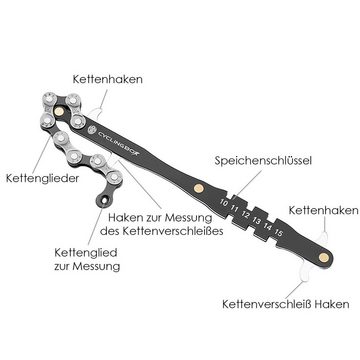 MidGard Kettenpeitsche Multitool, Fahrrad Mini-Multifunktionswerkzeug, Kettenpeitsche, Hacken