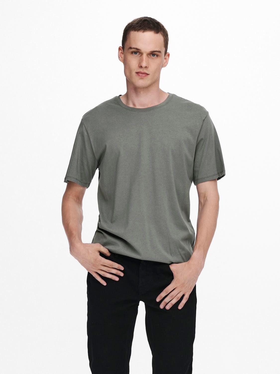 ONLY & SONS Rundhalsshirt ONSMATT LONGY günstig online kaufen