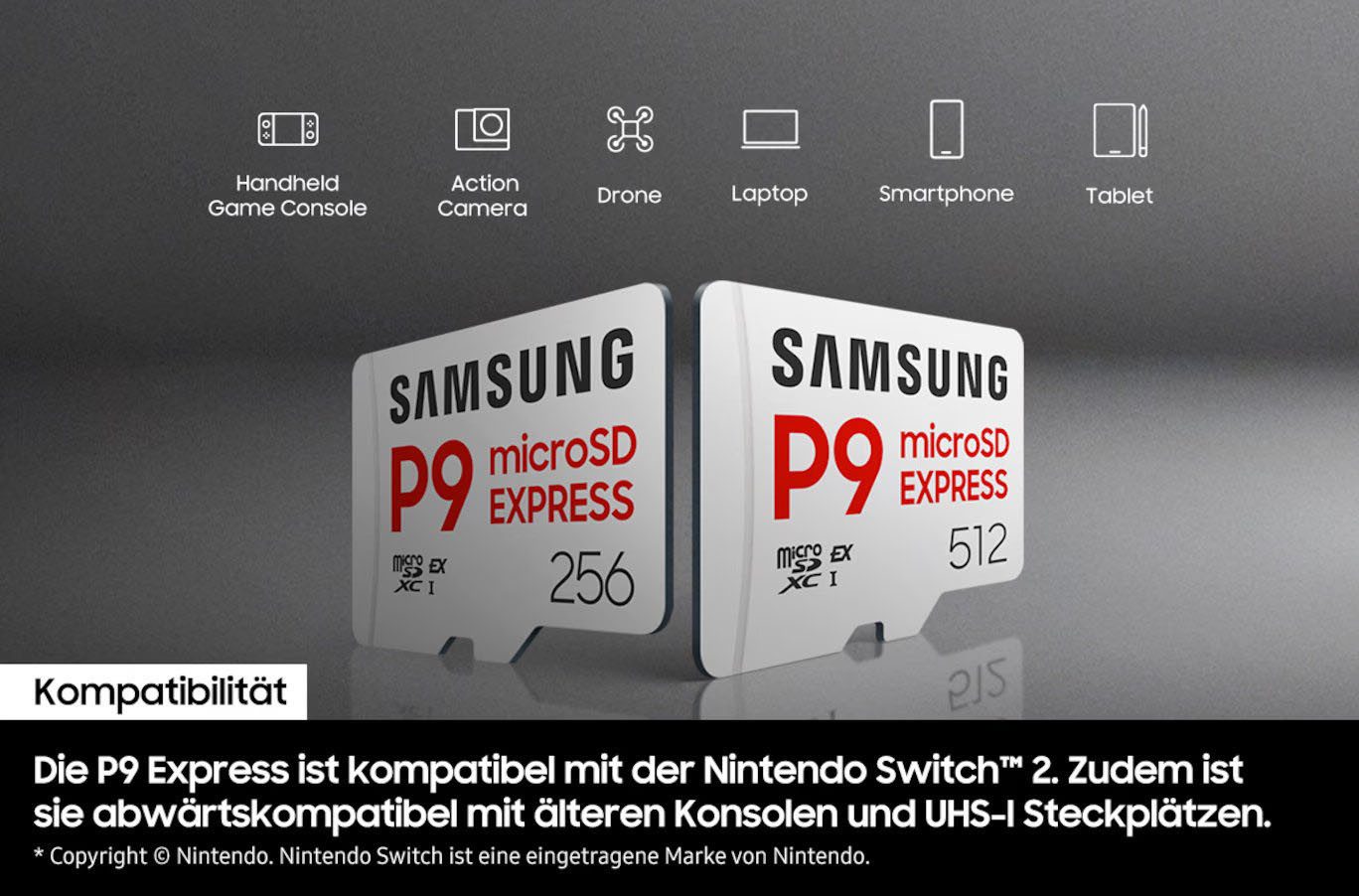 Samsung P9 microSD Express Speicherkarte (512 GB, 800 MB/s Lesegeschwindigkeit) – Bild 5 von 5