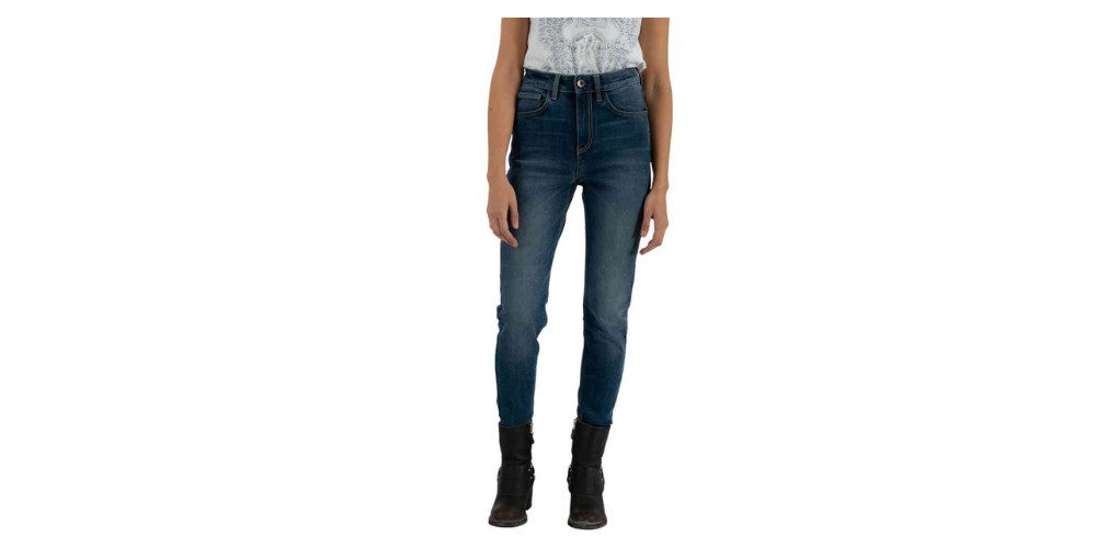 Rokker Motorradhose tech High Waist Light Blue Damen Motorrad Jeans