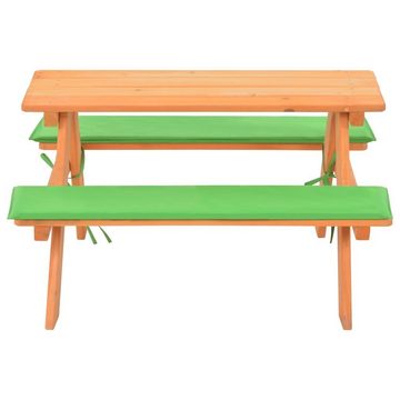 vidaXL Gartenlounge-Set Kinder-Picknicktisch mit Bänken 89×79×50 cm Massivholz Tanne, (1-tlg)