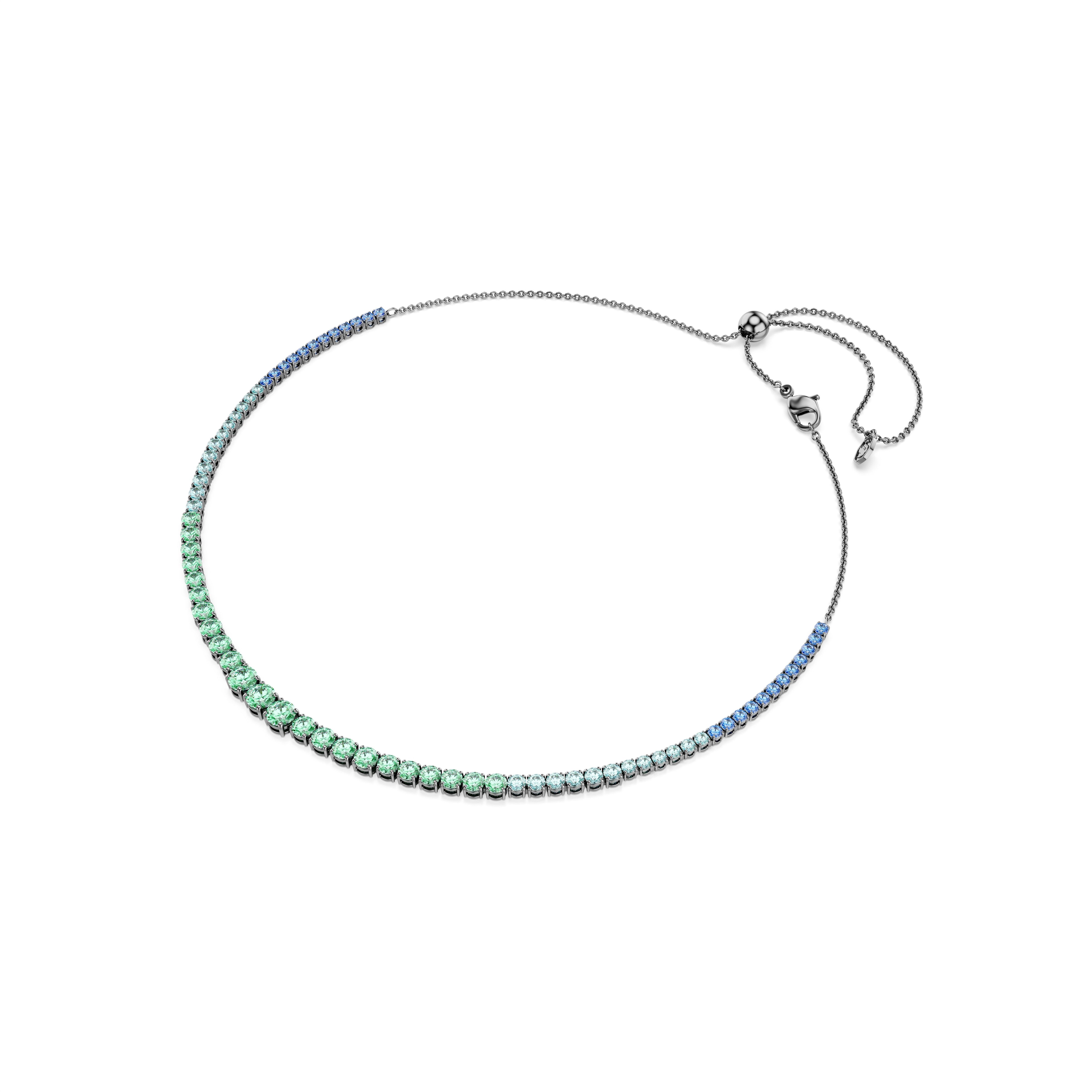 Swarovski Collier Schmuck Geschenk Matrix Halskette Farbverlauf, mit Swarovski® Kristall