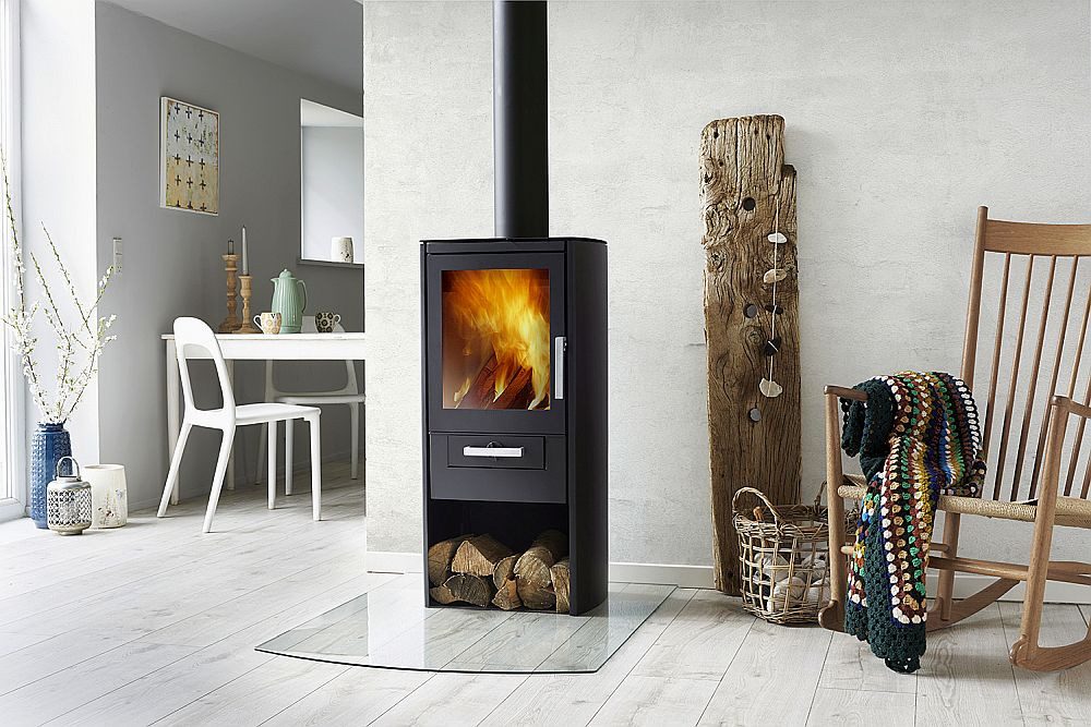 VARDE OVNE Kaminofen Varde Samsö Kaminofen Stahl Schwarz 100005, 5 kW