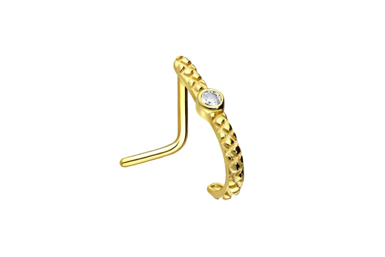 PIERCINGLINE Nasenpiercing Chirurgenstahl Nasenstecker KRISTALL (Nasensteck günstig online kaufen