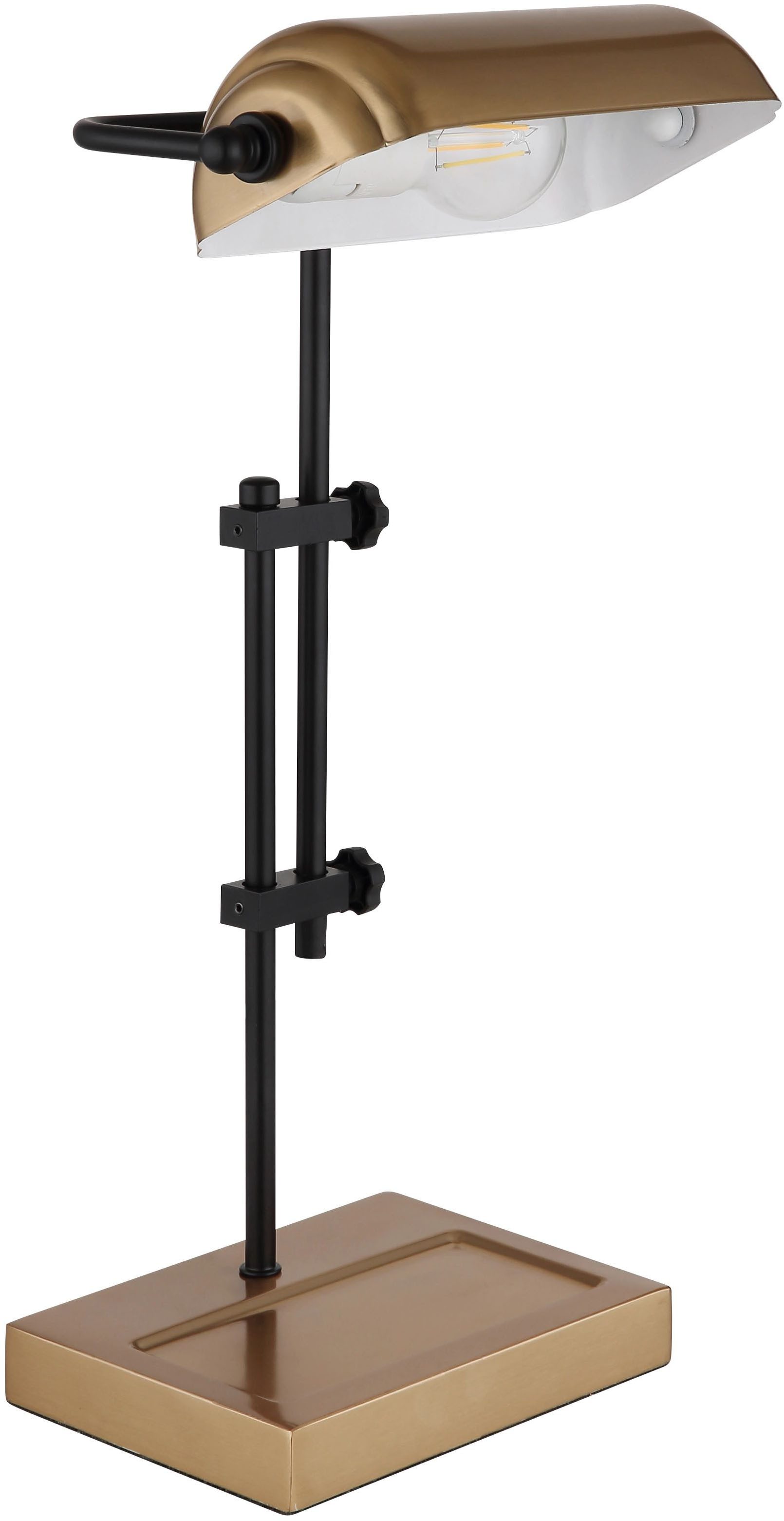 GLOBO LIGHTING Schreibtischlampe MARID, ohne Leuchtmittel, Klassische Schreibtischleuchte, Antik-look Tischleuchte, Bankerlamp