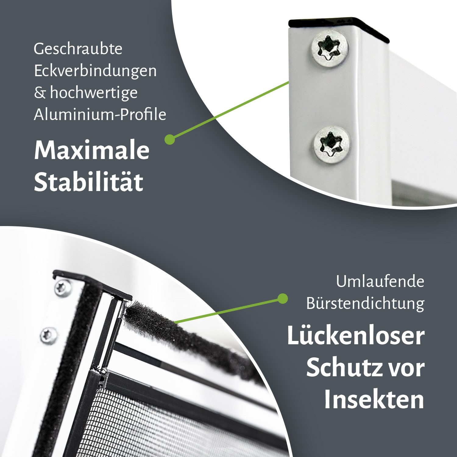 empasa Insektenschutz-Fensterrahmen "MASTER SLIM XL", Fliegengitter Fenster 100 x 220 cm – Bild 4 von 5