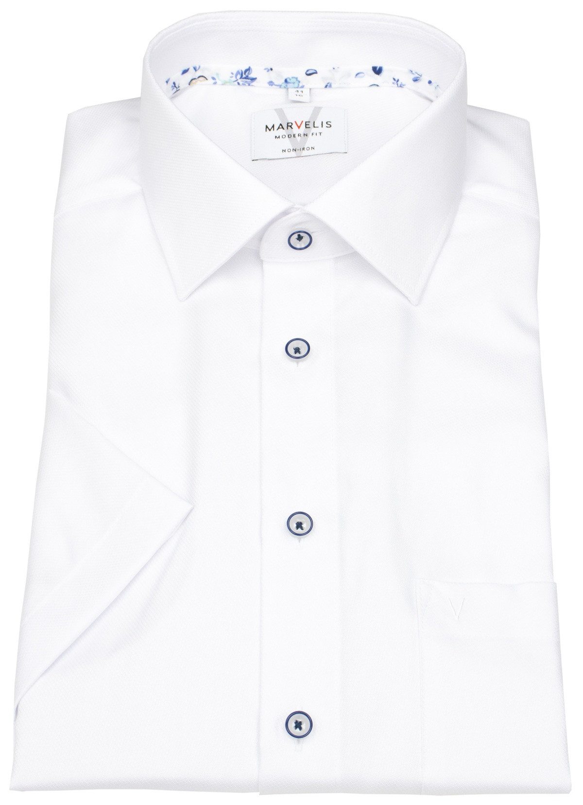 MARVELIS Kurzarmhemd Modern Fit leicht tailliert günstig online kaufen