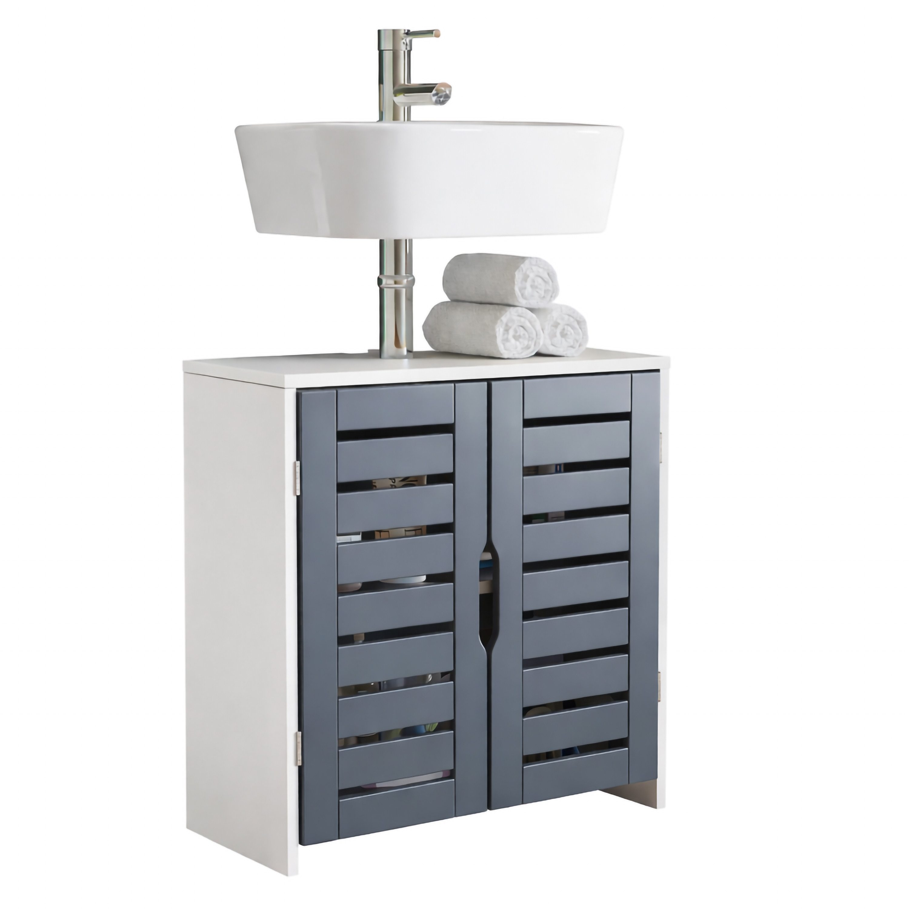 VCM Waschbeckenunterschrank Badschrank Badunterschrank Waschbecken Flonali