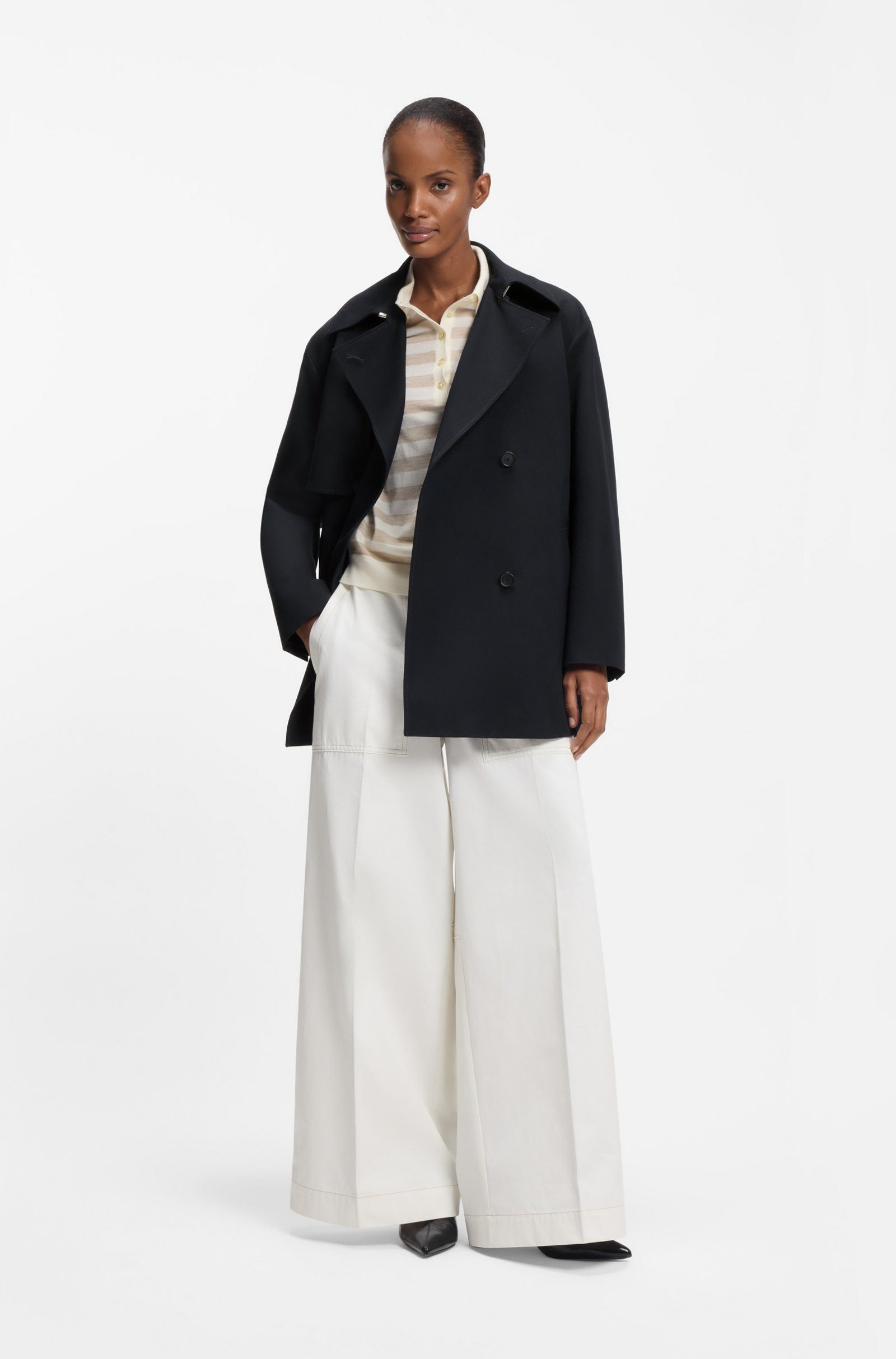 BOSS Trenchcoat Cromas mit Gürtel (1-tlg) günstig online kaufen