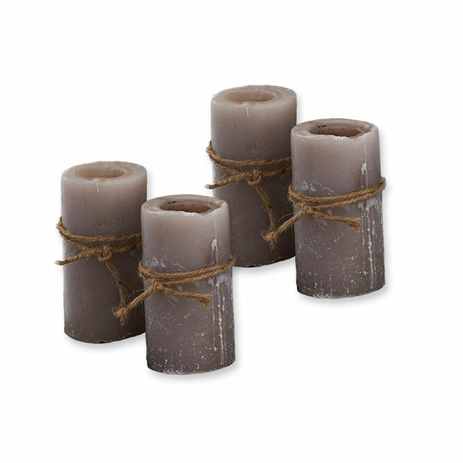 Mirabeau Stumpenkerze Kerze 4er Set Braga taupe (4er Set, 4er Set), none