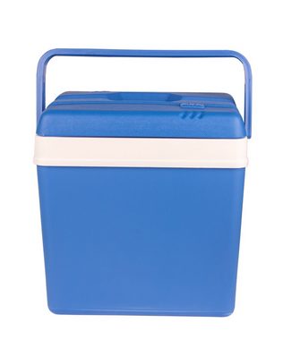 EDA Plastiques Aufbewahrungsbox Kühlbox 24 Liter blau/weiß Isolierbox mit bis zu 11 Std. Kühlung