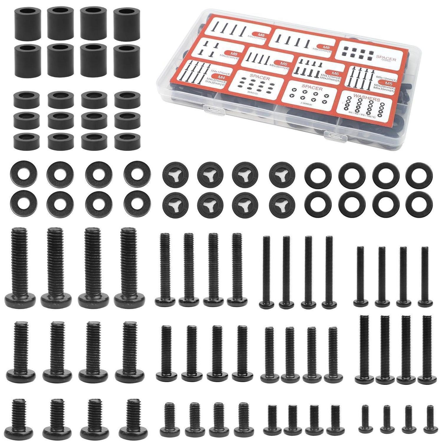 LuxusKollektion TV-Wandhalterung VESA Schrauben Set 92tlg Schwarz, (92-tlg)