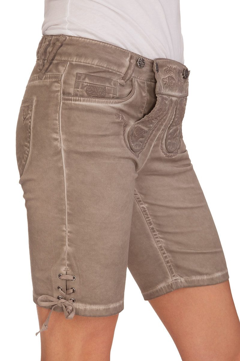 MarJo Trachtenjeans Trachtenjeans Damen - FRANZI KURZ - beige