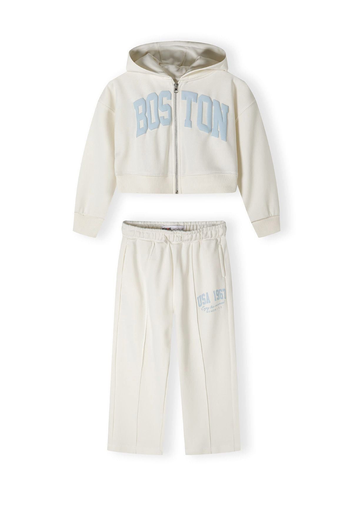 MINOTI Jogginganzug für Mädchen, Sweatanzug 2-tlg. mit Kapuzenjacke und weiter Hose (Set, 2-tlg., Sweatjacke und Hose)