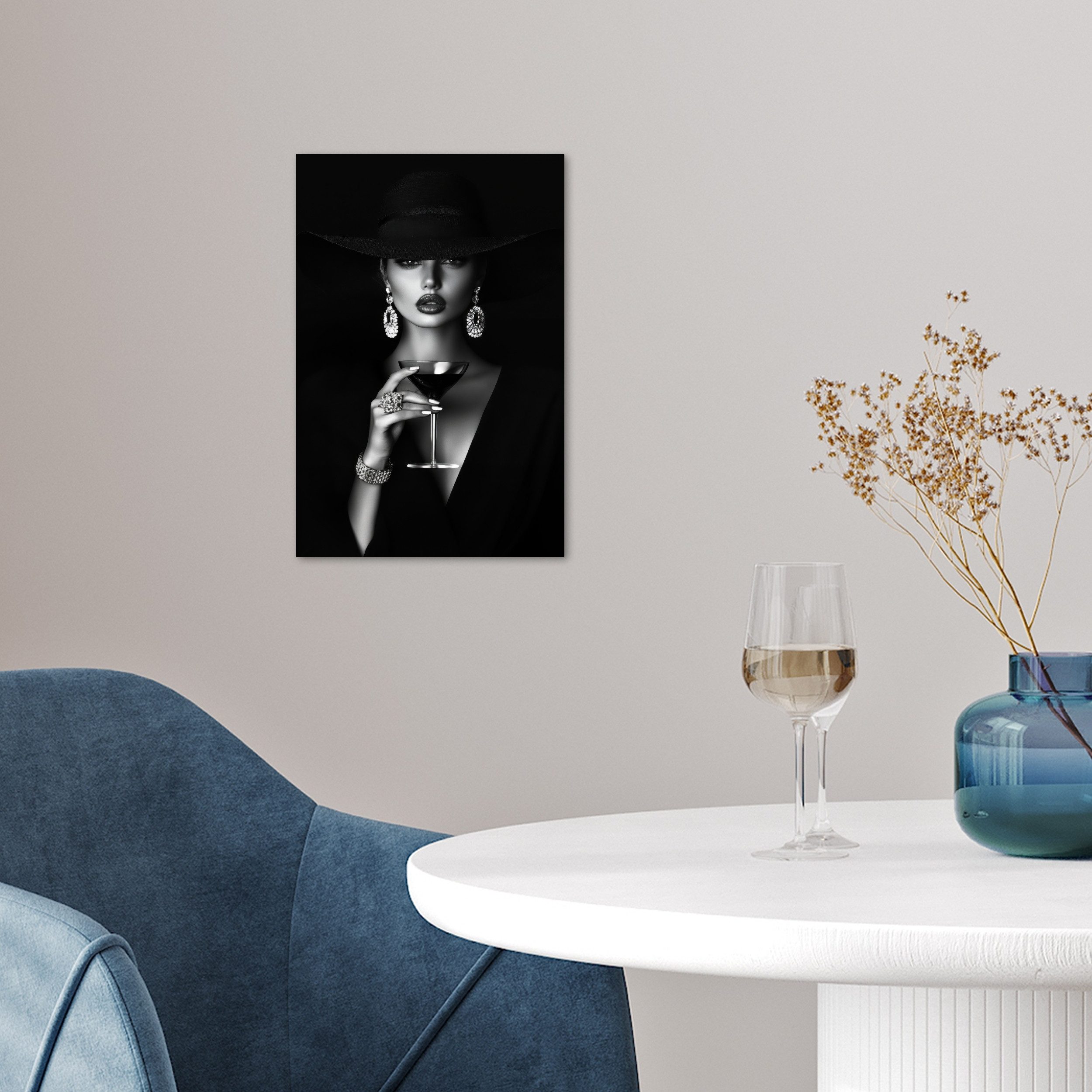 MuchoWow Poster Frau - Cocktail - Schick, (1 St), Poster ohne Rahmen, Wandbild, Wandposter, 20x30 cm – Bild 5 von 5