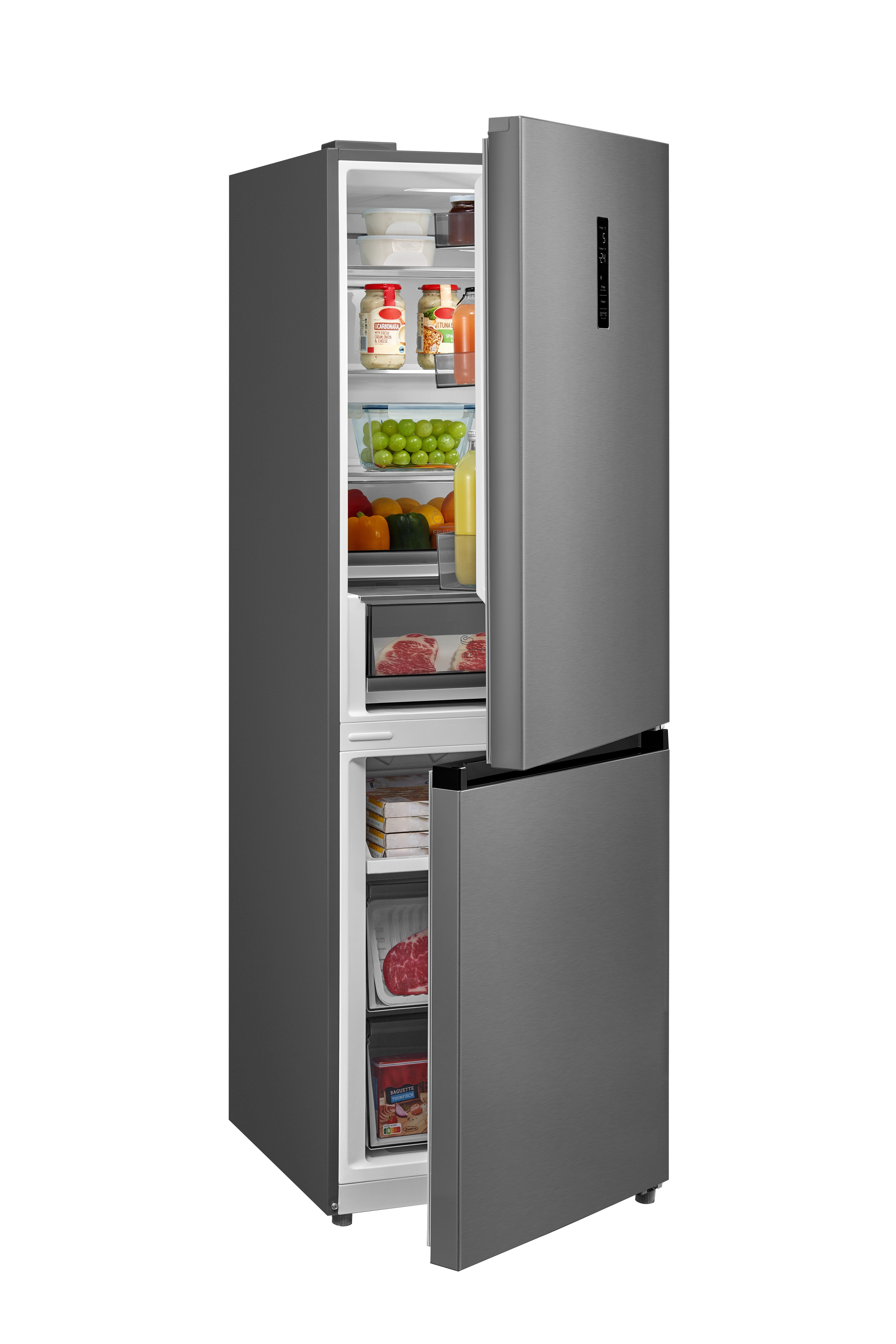 Hanseatic Kühl-/Gefrierkombination HKGKB18560BNFI, 185 cm hoch, 59,5 cm breit