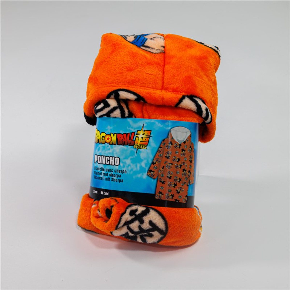 Aymax sprl Fleeceponcho Dragon Ball Z Sweat Poncho Erwachsene XS–L Kuschelponcho mit Kapuze