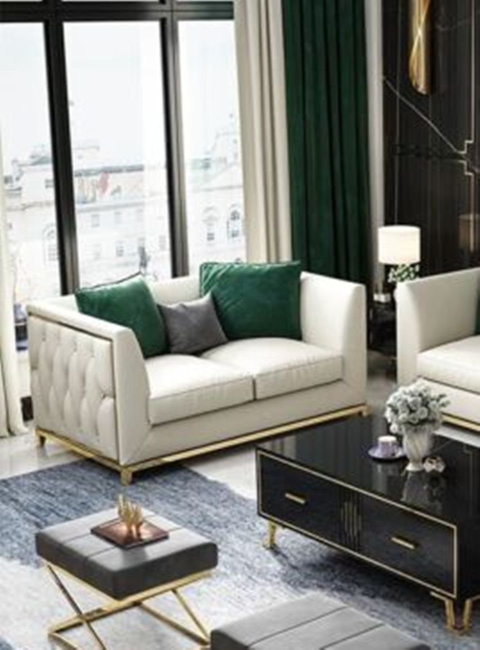 JVmoebel 2-Sitzer Zweisitzer Couch Polster Design Sofa 2er Sitz Sofa, Made in Europe | Einzelsofas