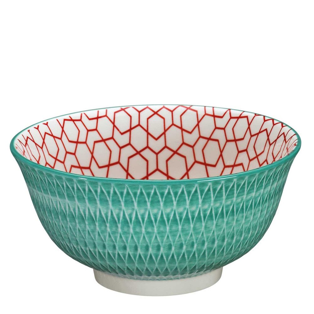 Cilio Müslischüssel Cilio Bowl Amici 500ml Porzellan, Rauten türkis, Porzellan