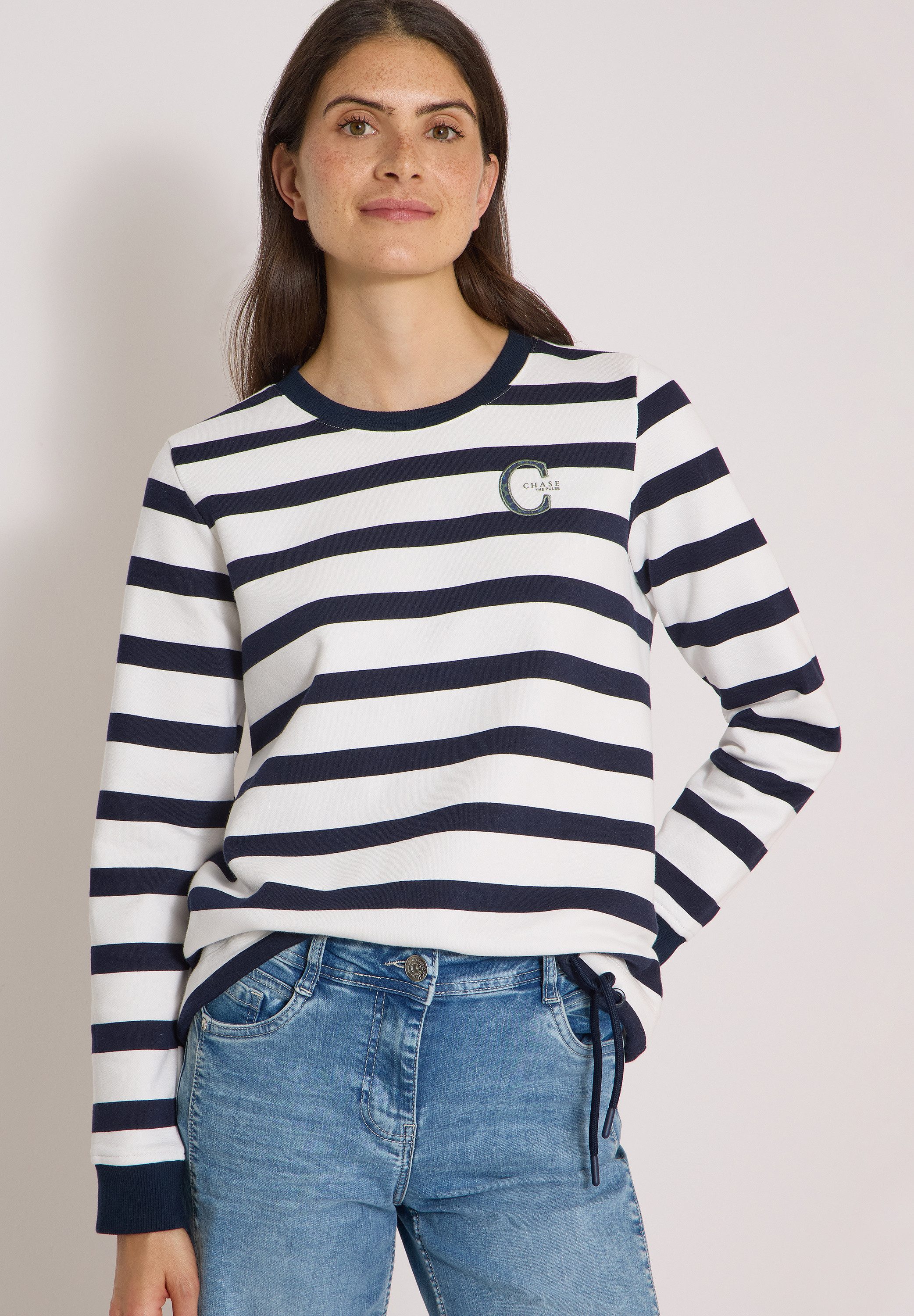 CECIL Sweatshirt mit Rundhalsausschnitt