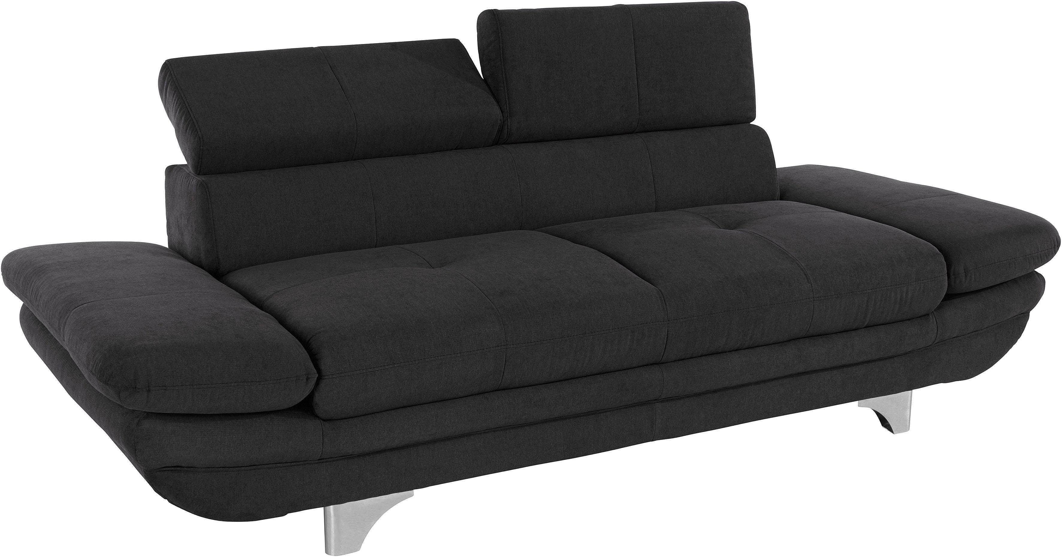 COTTA Polstergarnitur Enterprise, (Set), Set bestehend aus: 2-Sitzer mit Kopfteilverstellung & Hocker