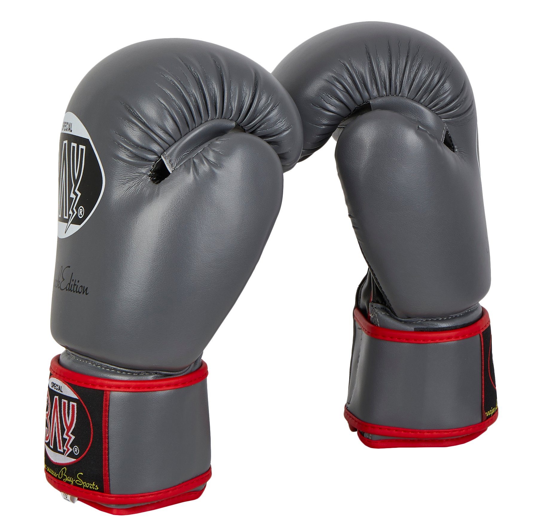 BAY-Sports Boxhandschuhe Future Box-Handschuhe Kickboxen dunkelgrau Boxen