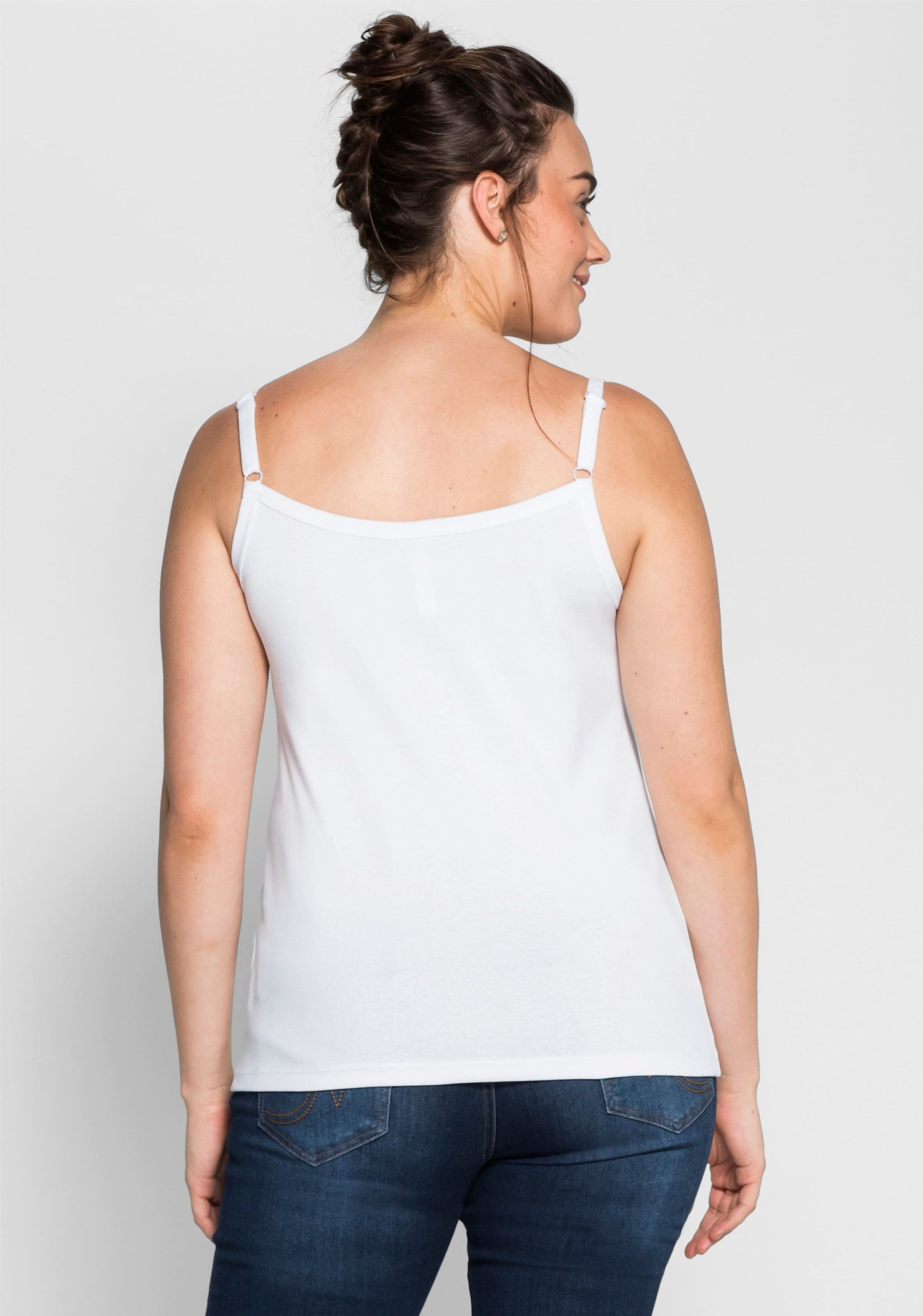 Sheego Shirttop Spaghettitop Ärmellos – Bild 2 von 5
