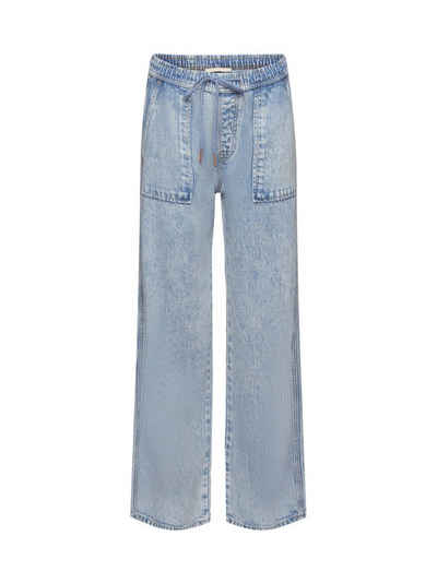 edc by Esprit Bequeme Jeans Weiche Jogger-Style-Jeans mit weitem Bein