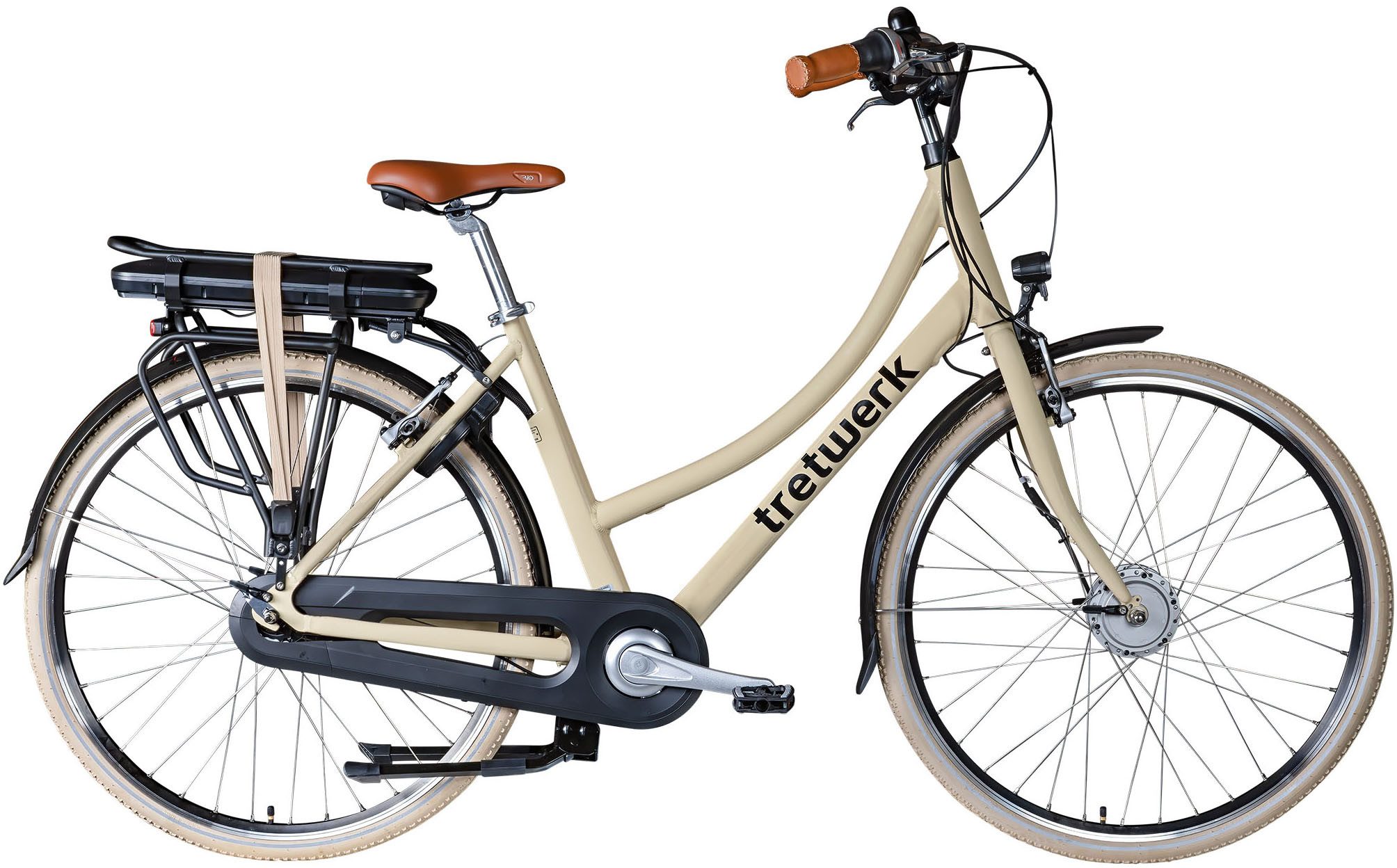 Tretwerk E-Bike Cityrad Aurora, 7 Gang, Nabenschaltung, Frontmotor, 522 Wh