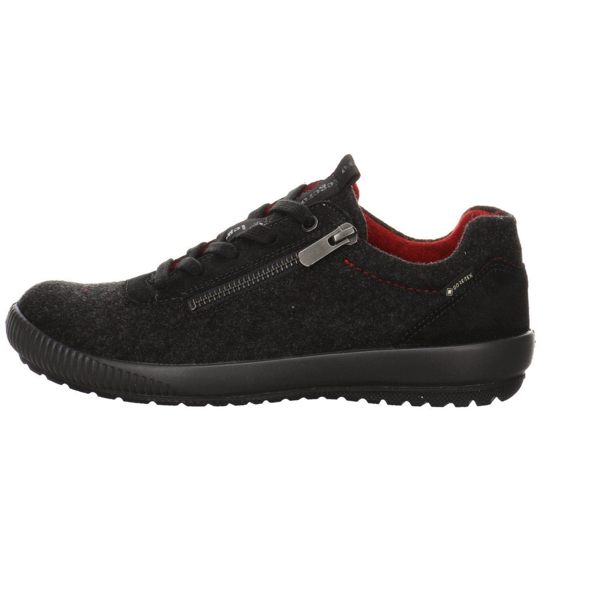 dunkel Legero schwarz Leder-/Textilkombination Schnürschuh 4.0 Goretex Sneaker Sneaker Damen Schuhe Tanaro