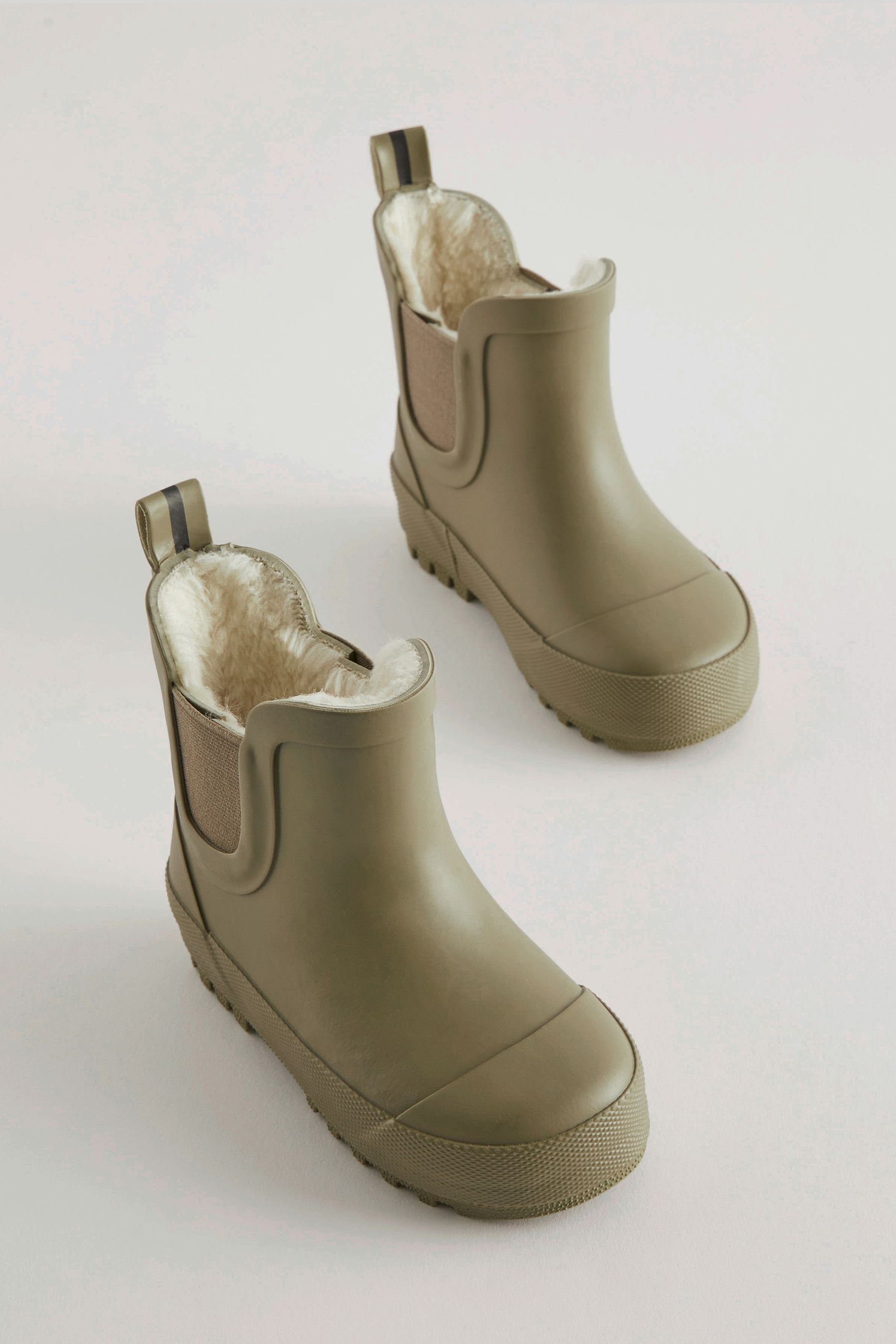 mit Knöchelhohe (1-tlg) Futter Gummistiefel warmem Next Gummistiefel Neutral