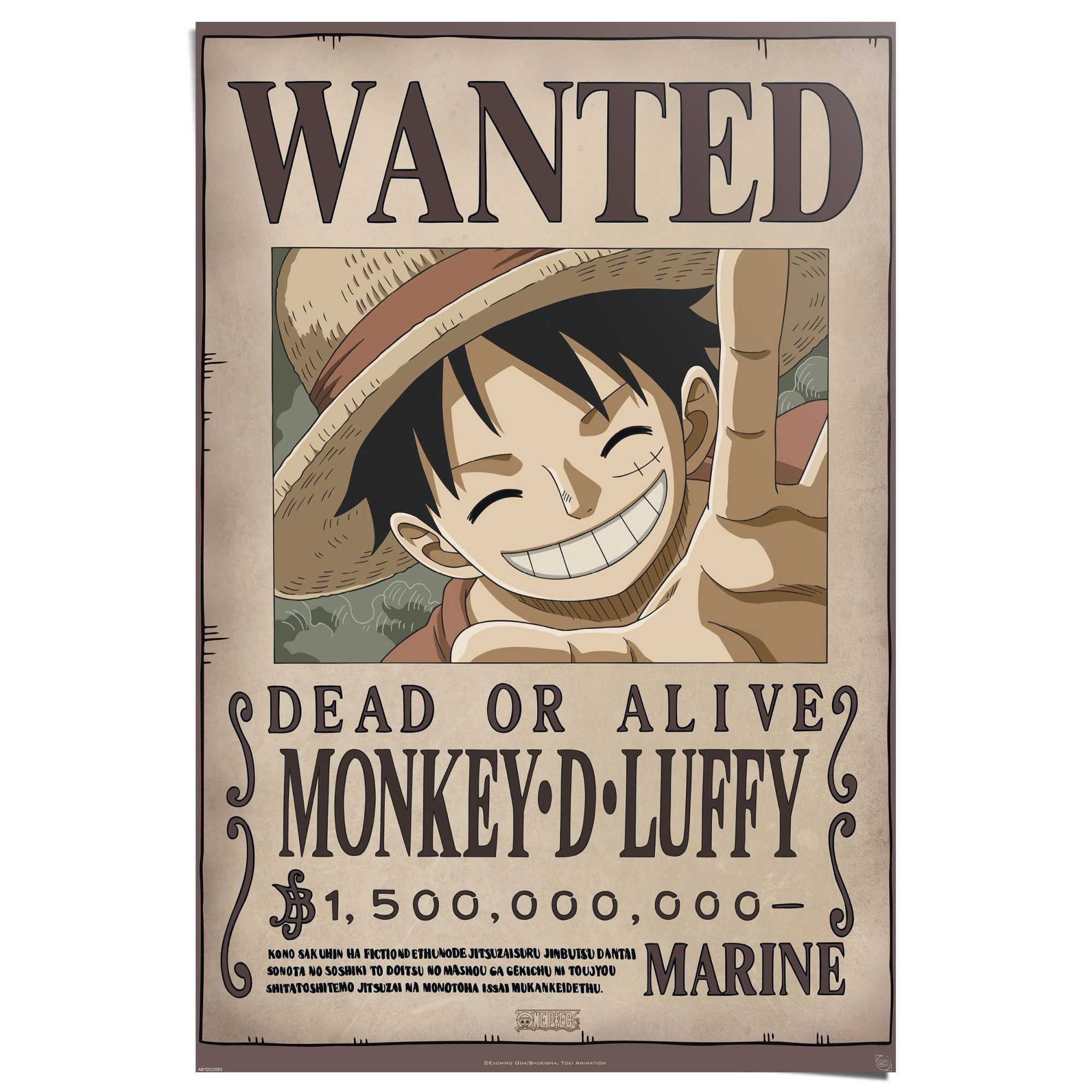 Reinders! Poster One Piece - wanted günstig online kaufen