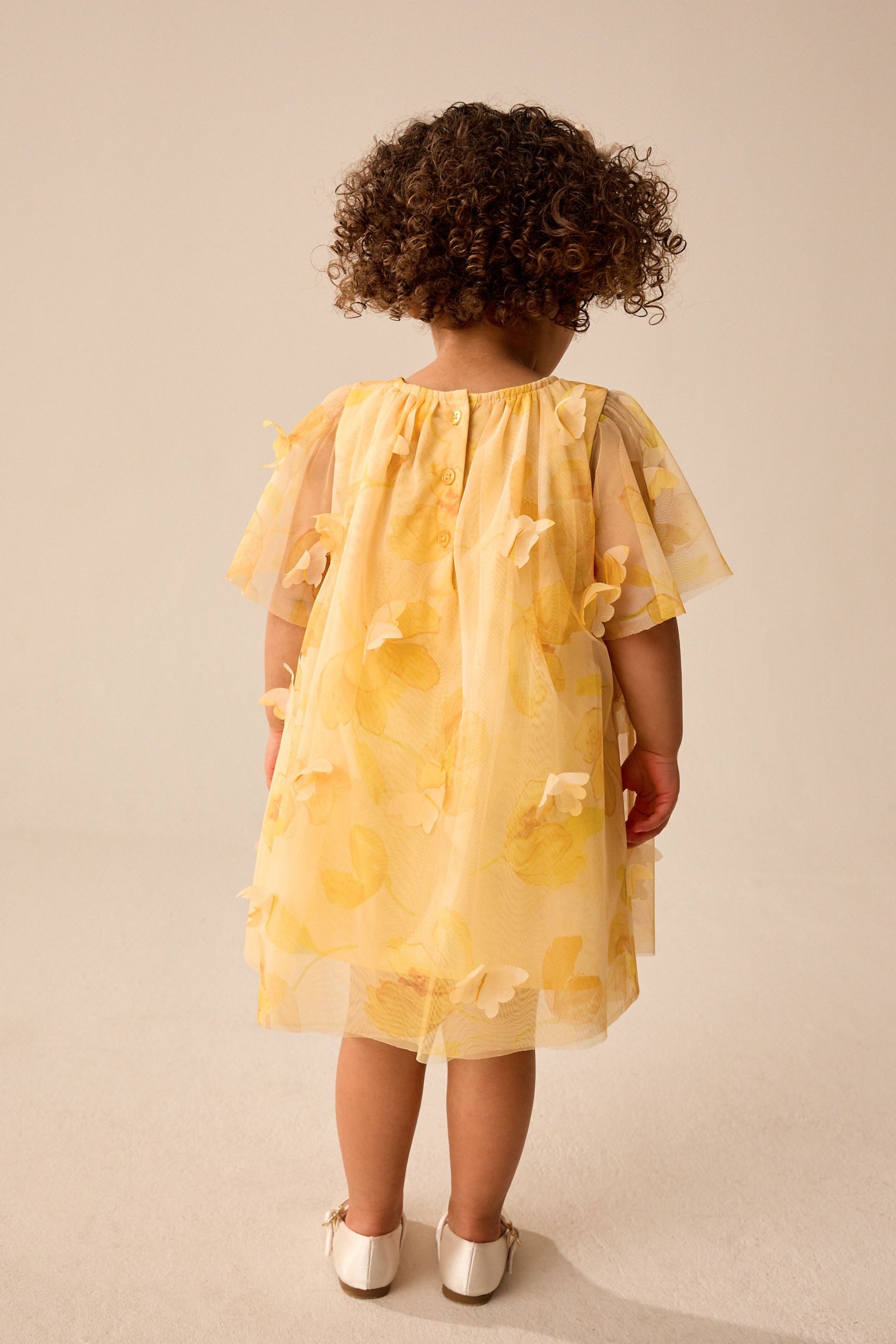 Next Partykleid Kurzärmeliges Mesh-Kleid, Schmetterling (1-tlg) günstig online kaufen