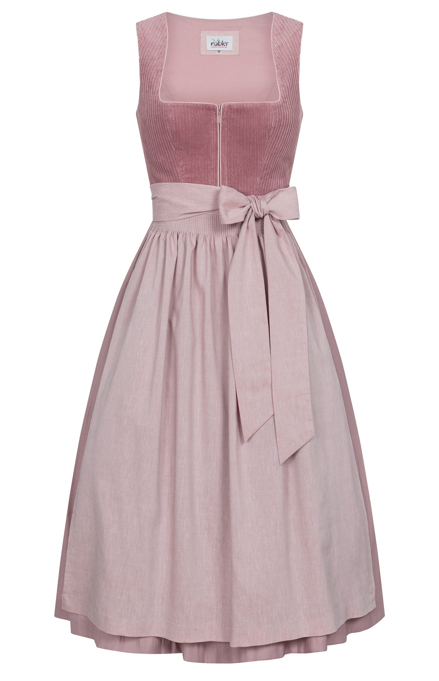 Dirndl Maxidirndl Florentine in Rosenquarz von Nübler - Rocklänge 70 cm
