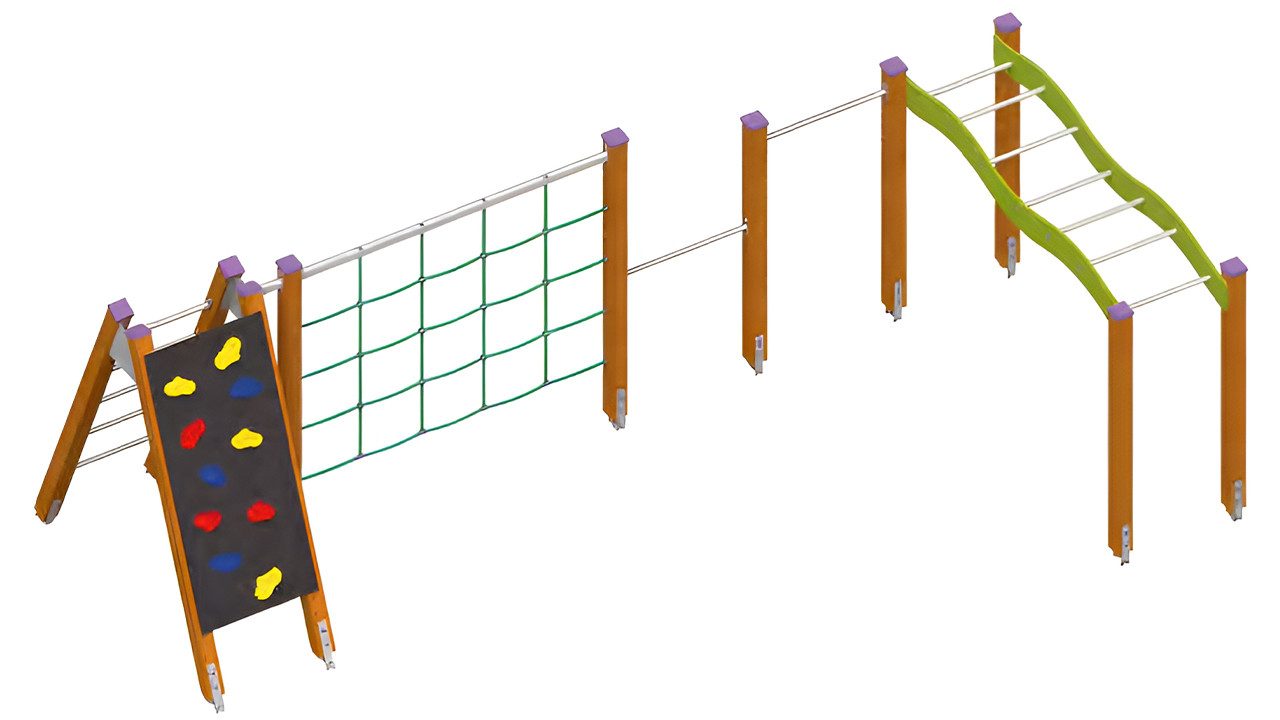 Klettergerüst Spielplatz Balanceparcours Hängebrücke Trainingsgerät Barrenstange