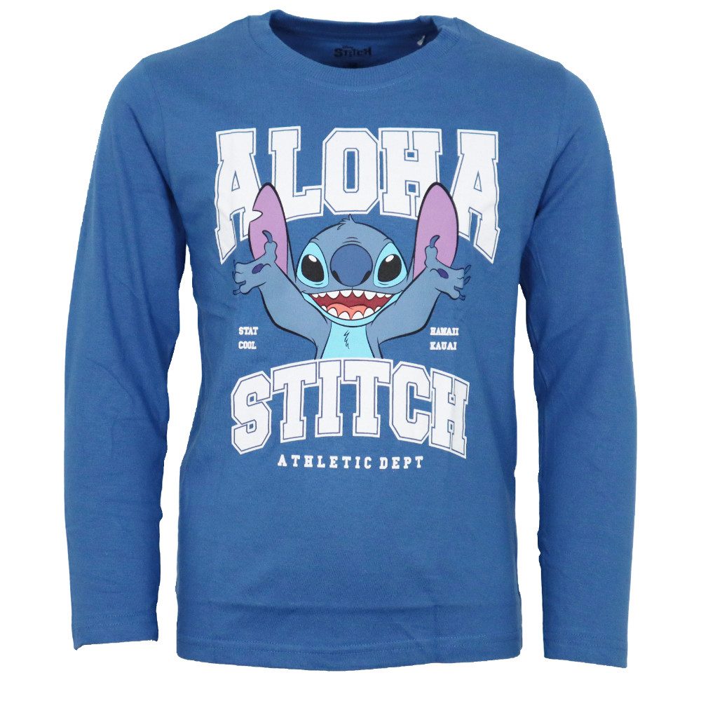 Disney Langarmshirt Disney Lilo und Stitch Kinder Jungen Langarmshirt Shirt Gr. 98 bis 128