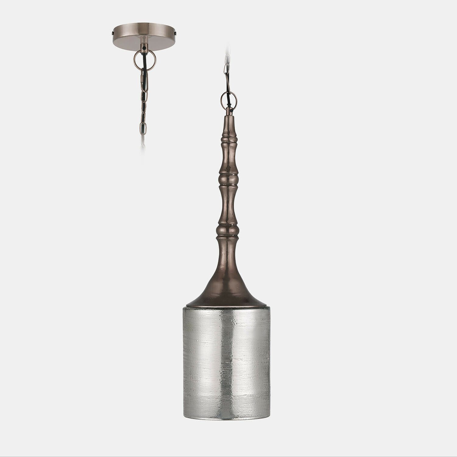 Mirabeau Hängeleuchten Hängelampe Zahureh silber/bronze