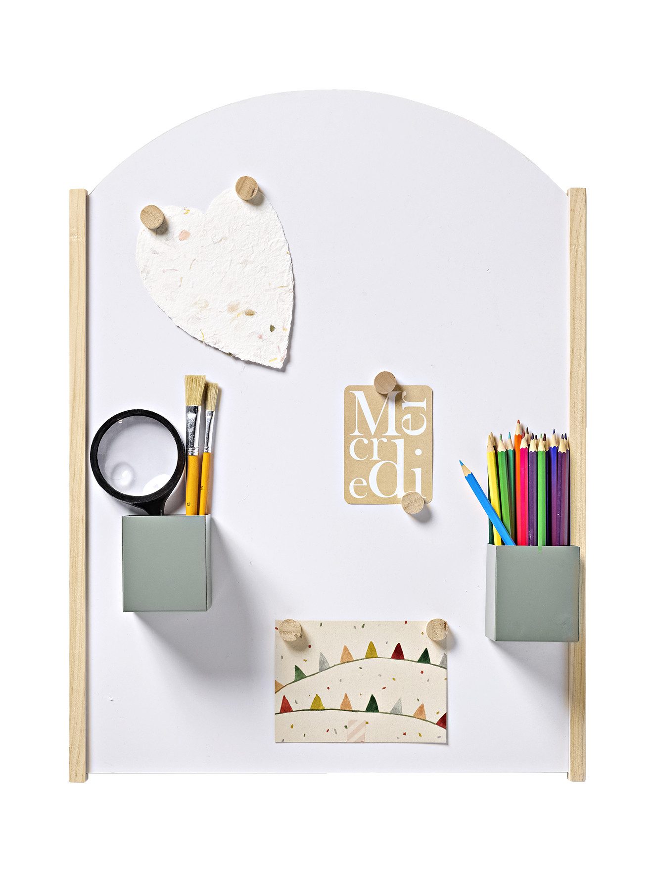 vertbaudet Messlatte Kinderzimmer Pinnwand aus Metall und Holz günstig online kaufen