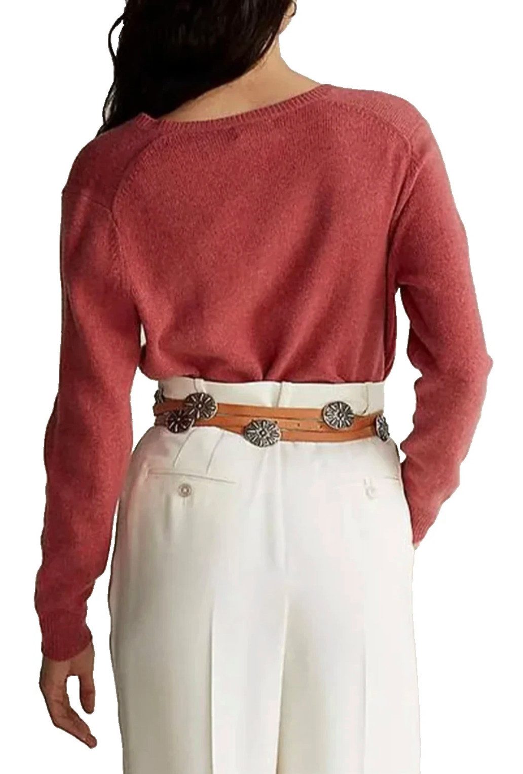 Polo Ralph Lauren Strickpullover Damen Strick Pulli Pullover Dezentes Ralph Lauren Logo-Stitching am Saum